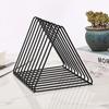 Vinyl Record Holder 9 Slot Metal Storage Rack Vinyl Albums Storage Organizer Magazine Book CD Album Triangle Display Rack Record