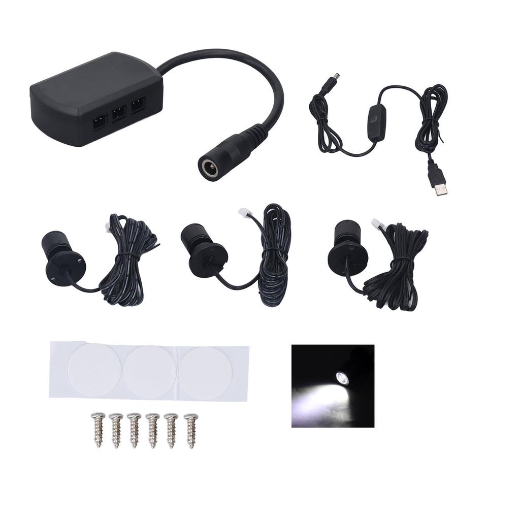  LED bodová světla 5V USB vitrínové osvětlení 1 až 3 stmívatelné světlo do malé skříňky na šperky C