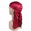 Silky Long Tail Durag Pirate Hat, Unisex Turban Headwrap, Fashion Hair Accessory for Men Women