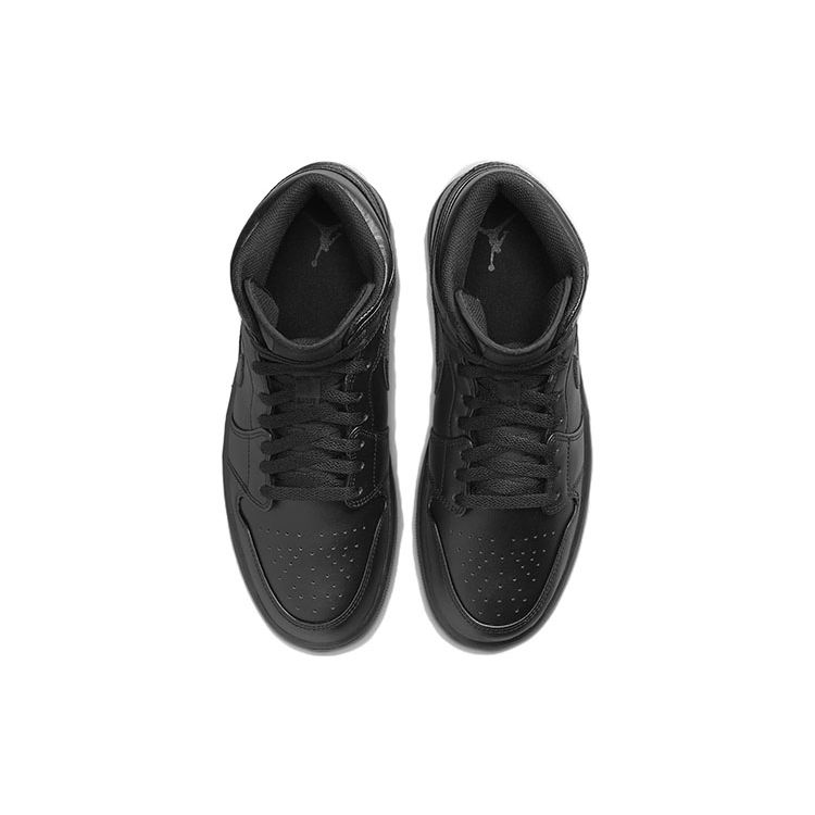 Air Jordan 1 Mid Triple Black 2022 Men Sneakers 554724-093
