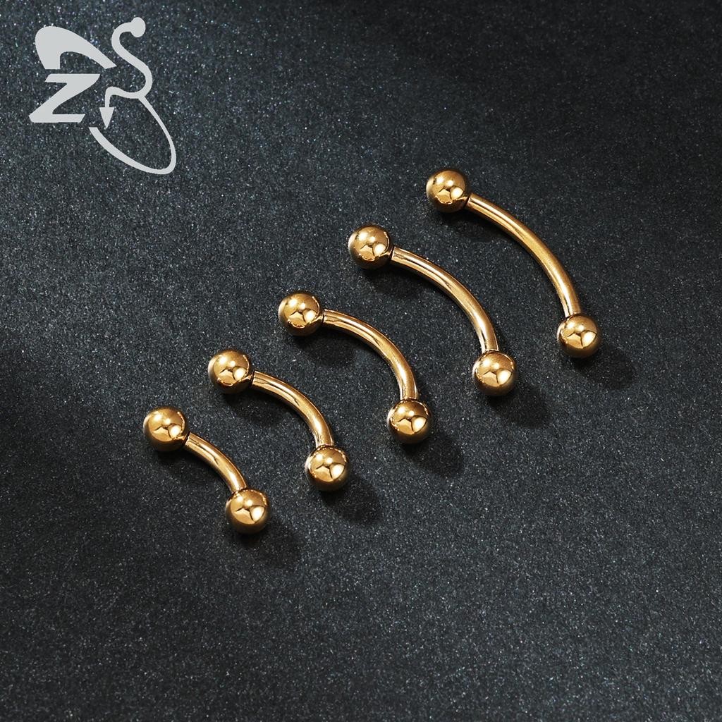 14G Stainless Steel Opal Curved Barbell Eyebrow Ring Cartilage Earring Crystal Labret Piercing Jewelry 6/8/10/12/14mm