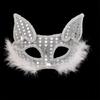 Masquerade Mask Foxes Mask Halloween Costume Mask Sequins Cats Mask Half Face Mask for Party