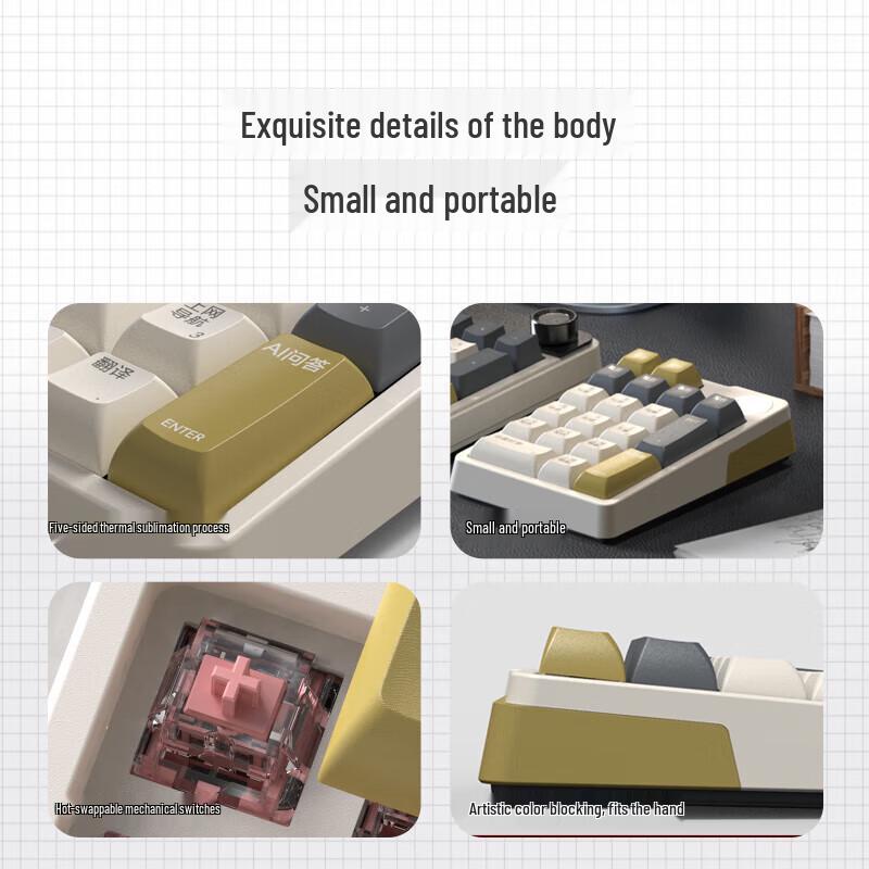 Mishoo AI Wireless Tri-Mode Mechanical Keyboard