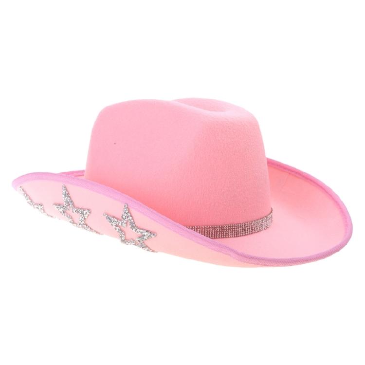 Rhinestone Woman Men Cowboy Hat for Christmas Elegant Ladies Prom Party Hat