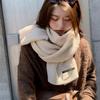 Women's Student High-End Faux Cashmere Scarf Autumn Winter Warm Knitted Long Thickened Neck Warmer