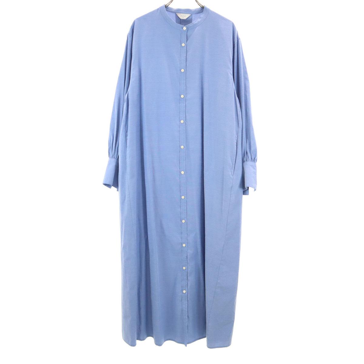 

SLOBE IENA Платье-рубашка с длинным рукавом синее Женское Б/у