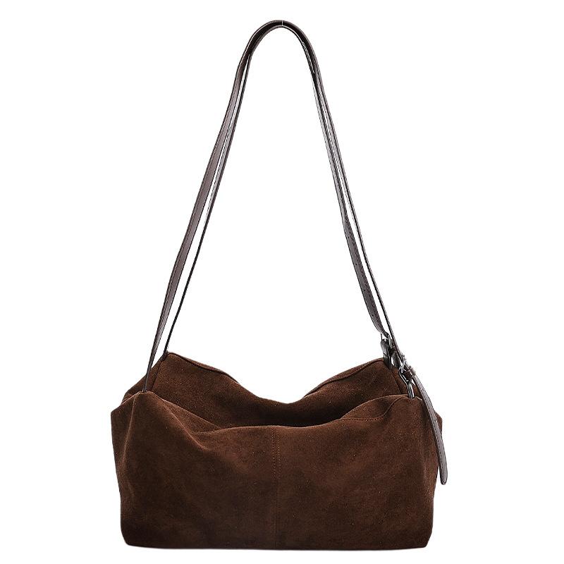 Niche High-end Sense Autumn and Winter Suede To Work Commuter Bag 2025 New Lazy Wind Shoulder Armpit Bag Tote Bag