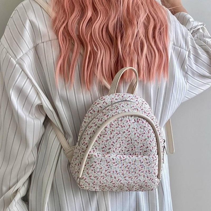 

Niche Design Women s Small Backpack Korean Sweet Floral Sen Series Girl s Fashionable Bags