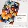 Watercolor Butterfly Print Tapestry, Bohemian Style Wall Hanging, Decorative Backdrop For Bedroom & Dorm, Room Makeover Gift