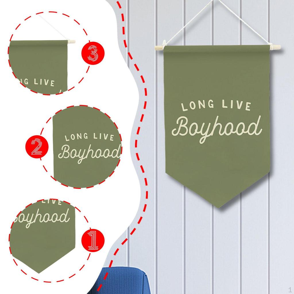 "Long Live Boyhood" Banner, Wall Decor, Decorative And Unique, for Boy's Room,