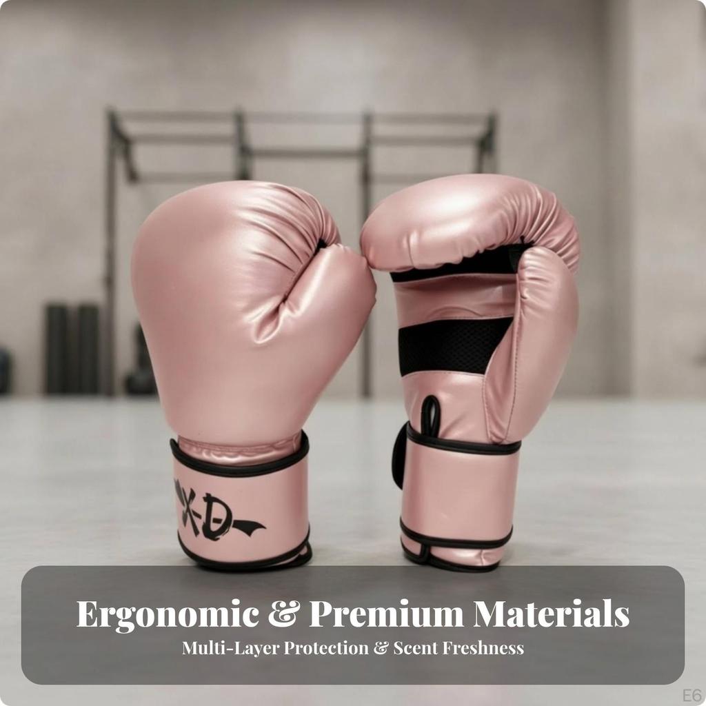 Secure Boxing Gloves with Mesh | Glossy Synthetic Exterior, Padded Punching Surface,