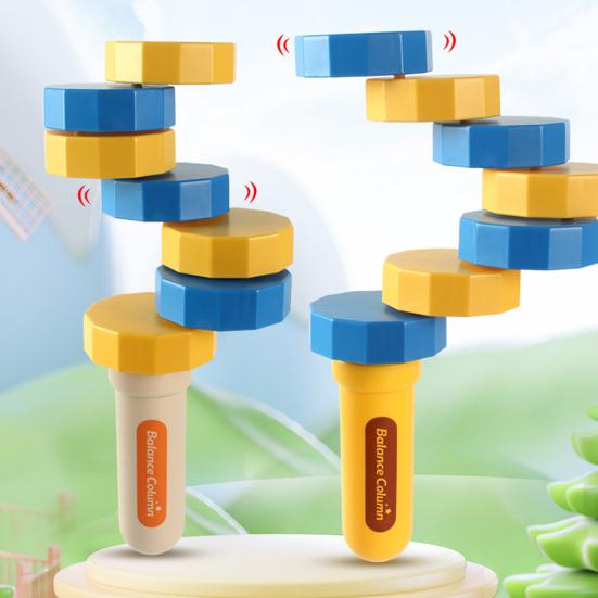 1/2Pcs Kids Handheld Balancer Toy Stress Relief Focus Training Magnetic Balance Column Children Adults Interactive Educational Balance Challenge Toy