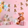 Cartoon Bow Bear Paper Banner Gender Reveal Theme Boy Girl Wall Hanging Garland for Kids Birthday Baby Shower Party Decoration