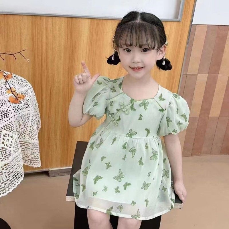 Girls' Dress Summer Hanfu Children's Chinese Style Women's Treasure Summer Dress Dress