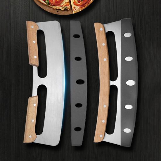 Kráječ na pizzu Kolébková čepel Ostrý Nerezový Kráječ na pizzu Kolébkový Kráječ s Ochranným Pouzdrem Příslušenství pro Pece na pizzu