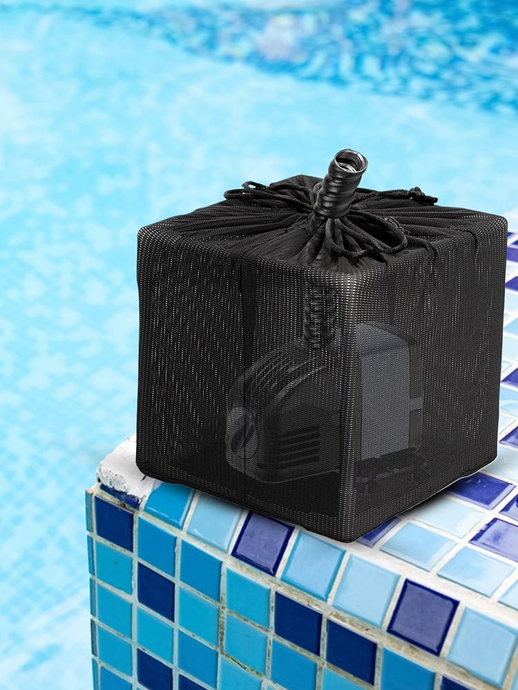 Water Pump Filter Bag Pump Mesh Bag Pond Pump Filter Bag Anti Clogging Pump Barrier Bag with Drawstring for Outdoor Water Ponds