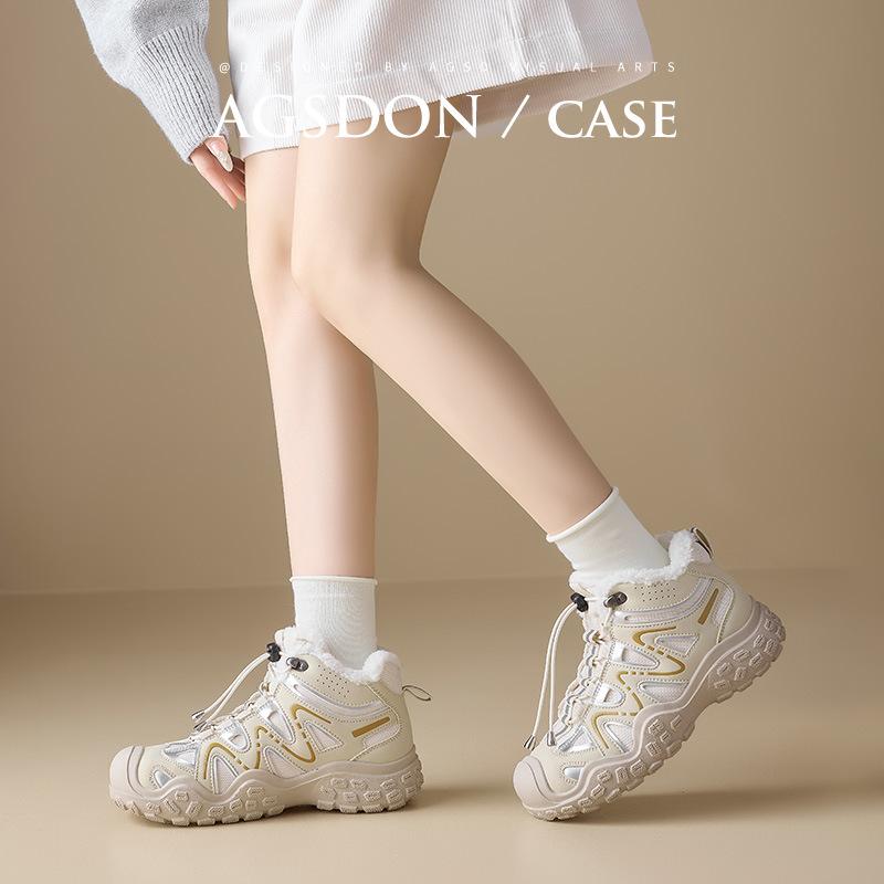 Augustine Outdoor Hiking Hiking Shoes Women's 2025 New Winter Velvet Cotton Shoes Sports and Leisure Dad Shoes