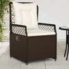 VidaXL Garden Reclining Chairs Set of 2 Brown Wicker, Reclining Garden Chair, Recliner 368662