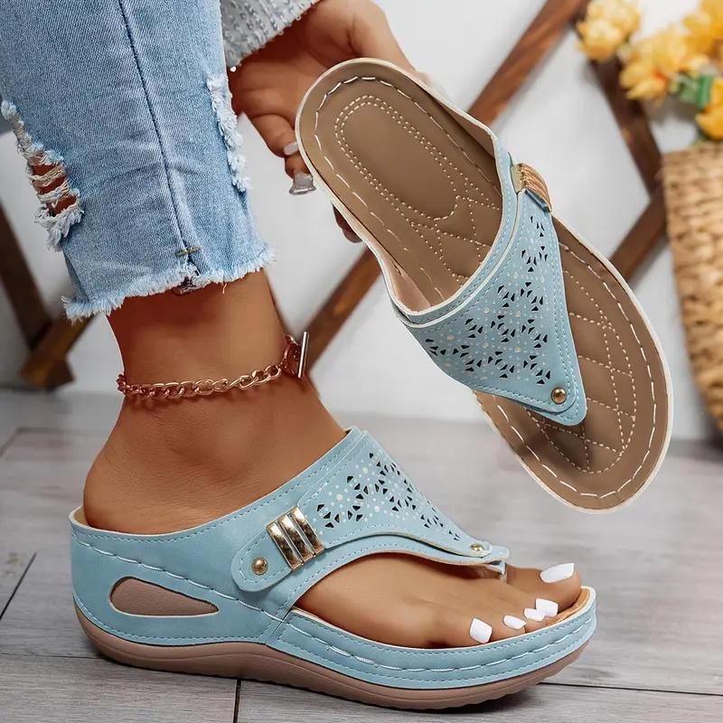 Fashion Women Slippers Fashion Wedge Sandals Open Toe Slip On Platform Slippers Summer New Flip Flops Casual Designer Shoes Slides Women
