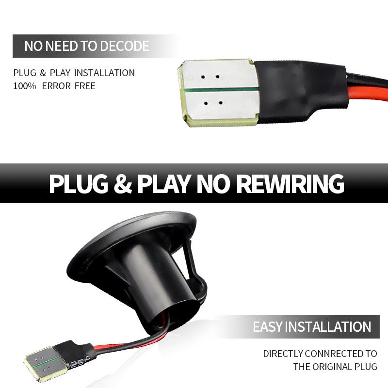 2PCS for Alfa 4C Ford KA Lancia Ypsilon Lybra Fiat 500L 500C 500 Abarth 500 595 695 LED Dynamic Side Marker Turn Signal Lights