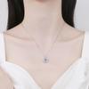S925 Sterling Silver Classic Moissanite Pendant Necklace - Fashionable Jewelry Gift for Girlfriends