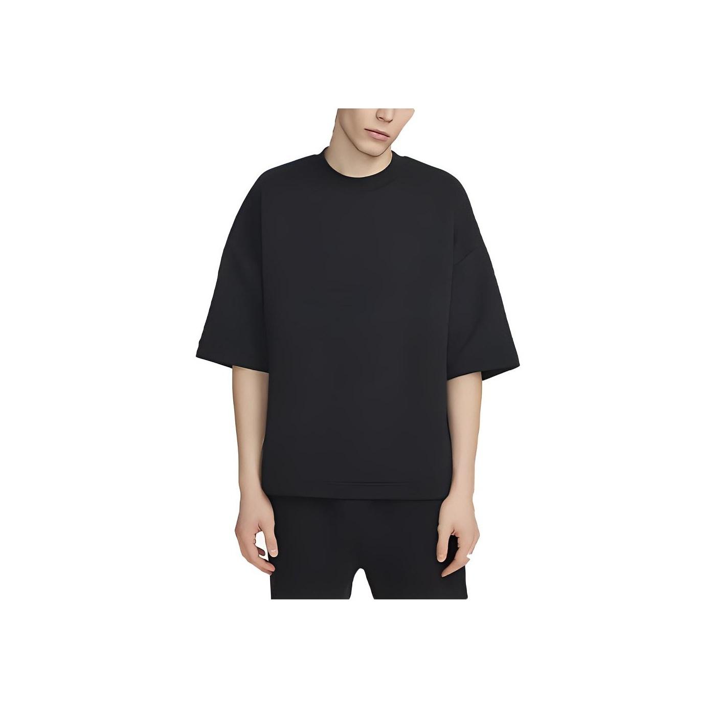 

Nike Solid Color Round Neck Casual Loose Fit Drop Shoulder Short Sleeve T-Shirt Men Tops Black FN2164-010 XXL