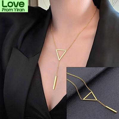 Personalized Bar Male Necklace For Women 'S Stainless Steel Jewelry Men 'S Pendant Triangle Organizer Fashion Necklaces  Star