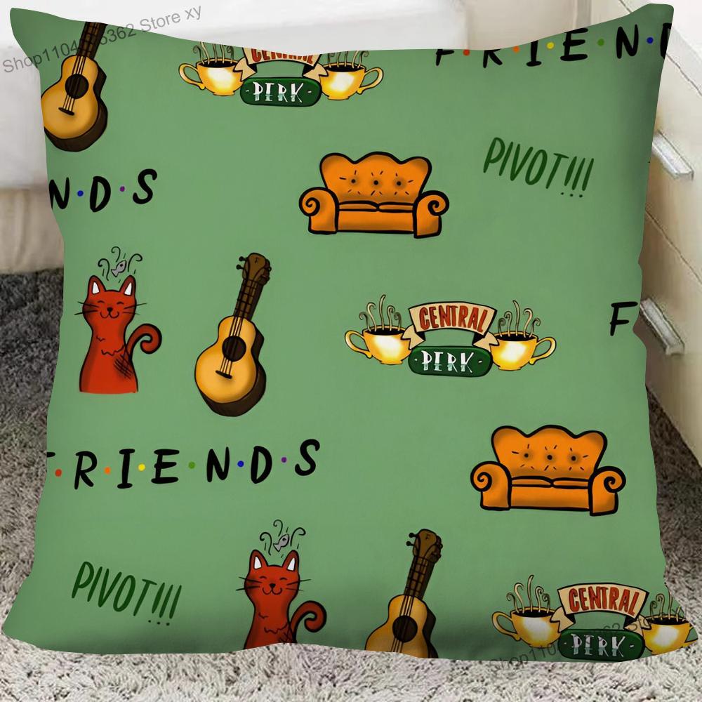 1Pc Classic Tv Series Friends Pillow Case Square Pillow Cushion Cover Bedroom Sofa Room Decoration Casual Pillow Cover