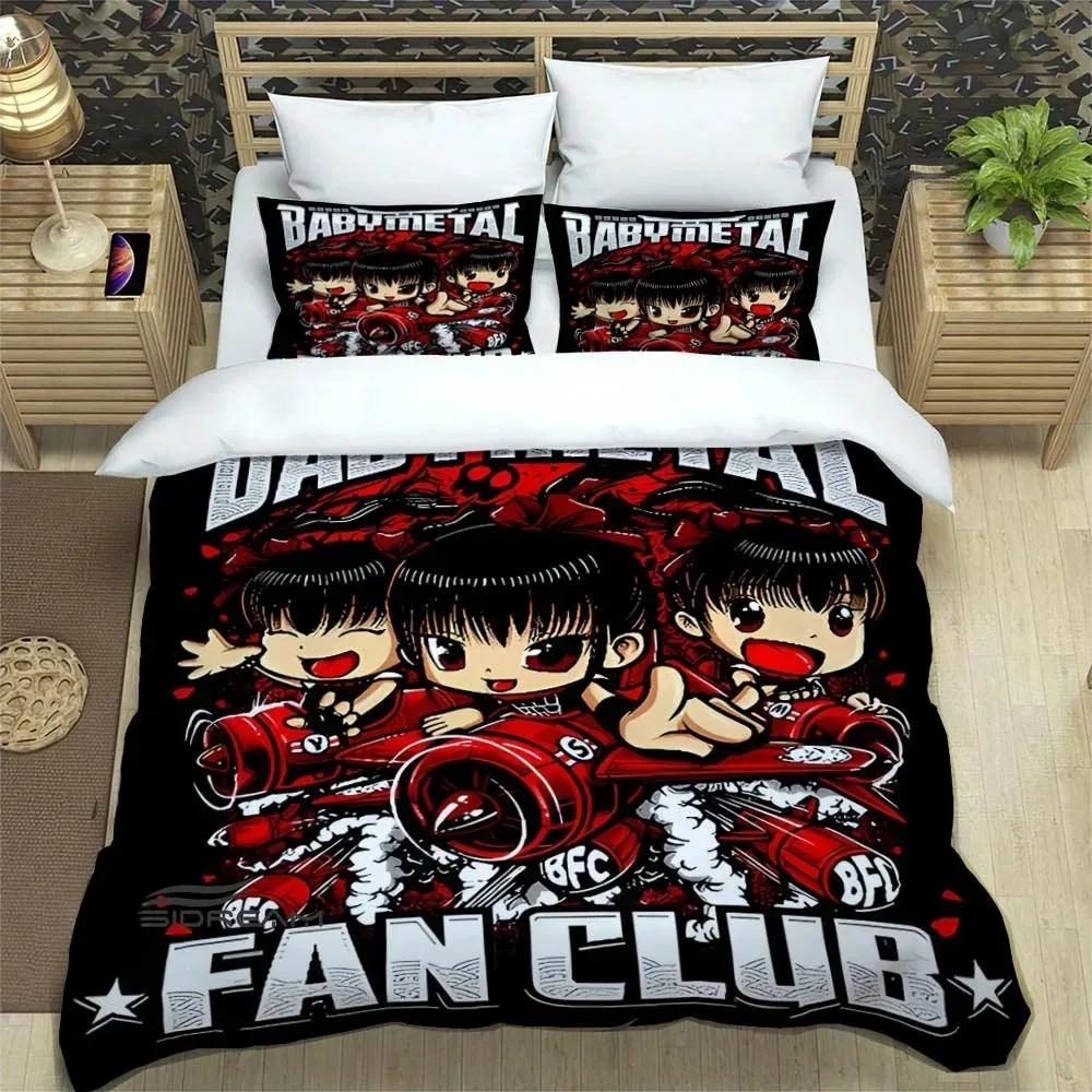 3D Print Rock Music Babymetal Bedding Sets Exquisite Supplies Set Duvetcover Bed Comforter Set Bedding Set Luxury Birthday Gift
