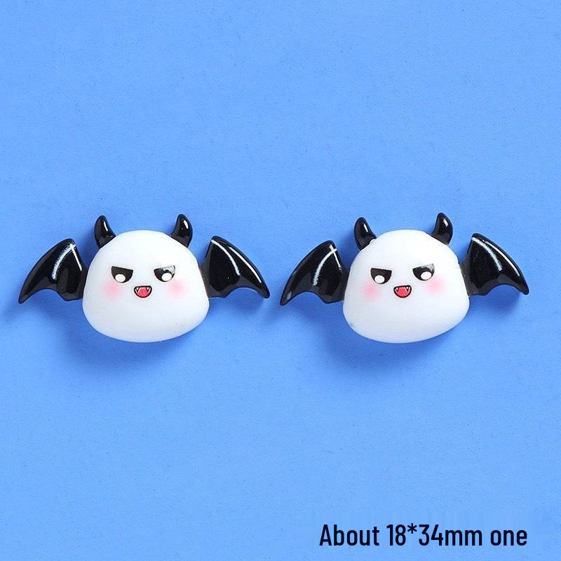 Halloween Resin Ghost & Pumpkin DIY Ornaments: Black Cat, Stickers, Hair & Phone Accessories