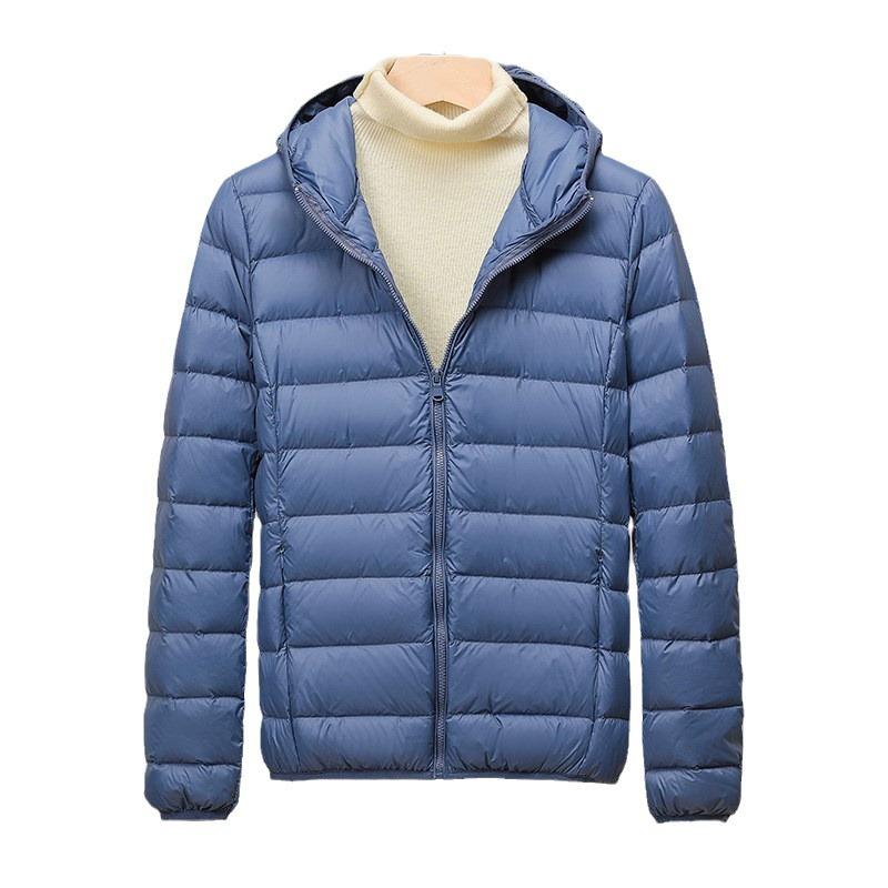 2025 New 90% White Duck Down Stand-up Collar Hooded Down Jacket Women's Short Slim-fit Large-size Winter Coat