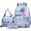3Pcs/set Anime Demon Hunters Printed Backpack Handbag Pencil Case for Teenager Student Bookbag Schoolbag Women Large Capacity Waterproof Bag