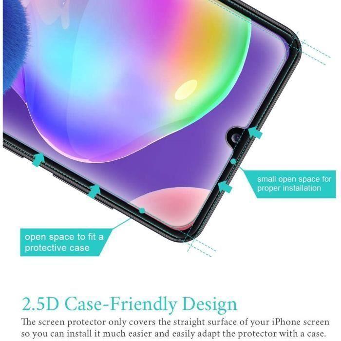 Film de protection - LittleMonkey - Samsung Galaxy A31 - Verre trempé 9H - Ultra mince - 3 pièces