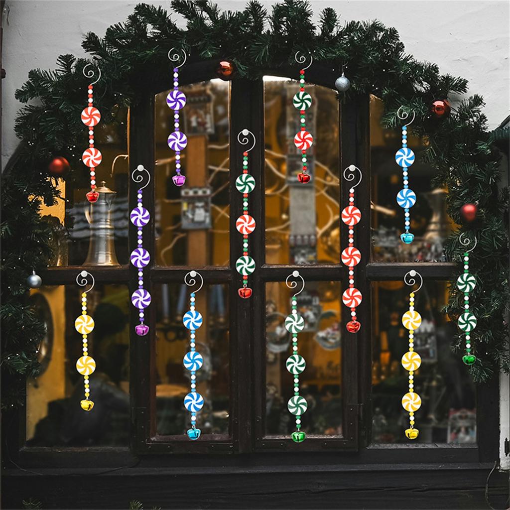 Christmas Decorations Curly Bell Candy Bar Red And Beads