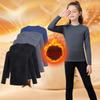 Girls' Fleece-Lined Warm Base Layer Top – Autumn/Winter, Quick-Drying, Round Neck, Skin-Friendly, Tight-Fitting