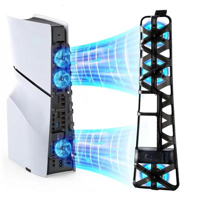 Cooling Fan with LED Light for Playstation 5 Slim Disc and Digital Editions Cooling System Cooler Base For PS5 Slim Accessories