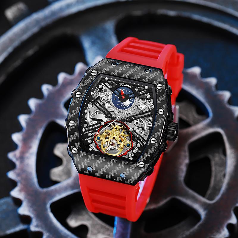 Luxusní Módní Tourbillon Hodinky Pánské Luxusní Skeleton Hodinky pro Muže Náramkové Hodinky Pánské Hodiny Nové Dárky pro muže