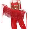 Trajes de danza del vientre para mujer, borlas de lentejuelas, pañuelos de cadera con cuentas, cadenas de cintura, vestidos de baile