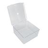 Cosmetic Storage   Box Containers with Hinged Lid Dust Proof Large Capacity Space Saving Clear Plastic Case