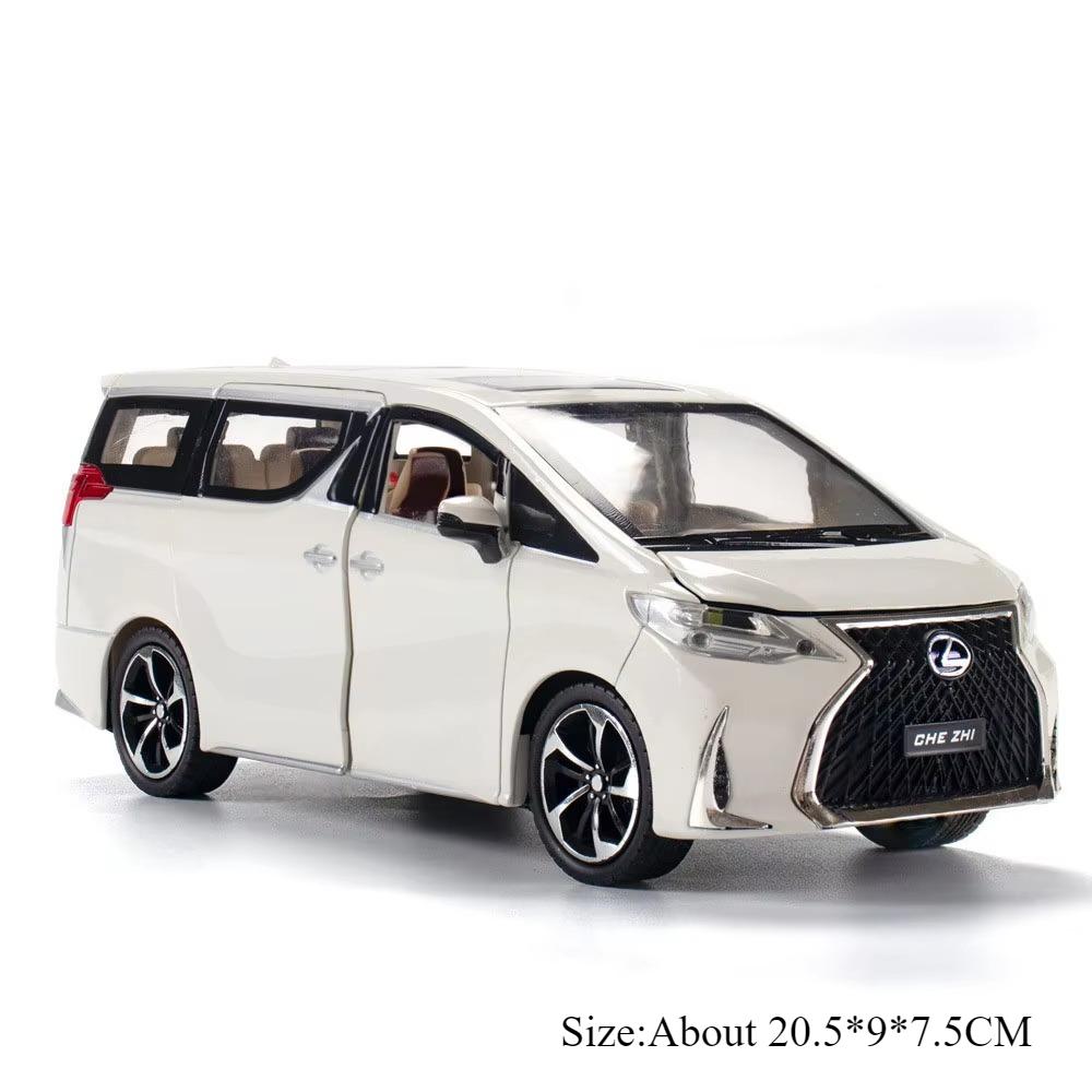 Scale 1:24 ES300H LM300H Car Model Toy Sound Light Pull Back Doors Opened Sports Cars Models Holiday Gifts for Children