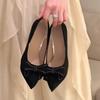Fashion 2025 Fashion Women's High Heels Butterfly-knot Slip on Pointed Toe Super High Thin Heels Pumps Solid for Sexy Party Dress Shoes