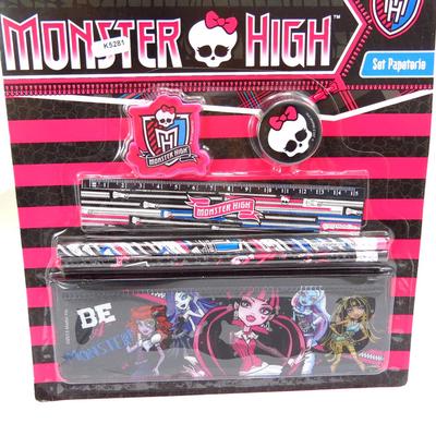 Monster high [K5281] - 'Monster High' Black Pink Stationery Set (6 Pieces)