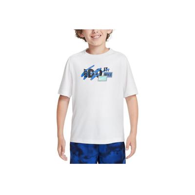 Dri-Fit Crew Neck Short Sleeve T-Shirt Kids Tops White FZ5315-100