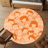 1pc Faces Pattern Round Chair Mat Area Rug - Non-Slip, Floor Mat for Office, Bedroom, and Indoor Decor C1125387