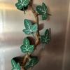 1 Set Climbing Ivy Refrigerator Magnet with Articulating Stems 3D Butterfly Simulated Vine Leaf Plants Fridge Magnet Kitchen Locker Decoration