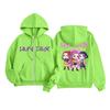 Kids Fashion Women's Lightweight Long Sleeve Zipper Hoodie Printed Hoodie With Pockets