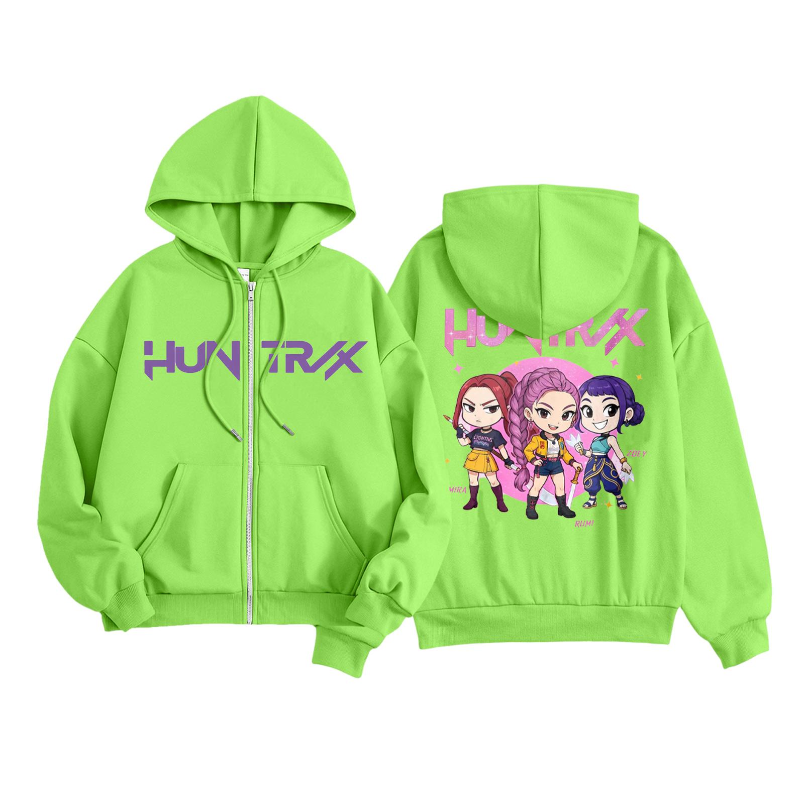 

Детская мода Женская легкая толстовка с длинным рукавом на молнии Толстовка с принтом и карманами 120