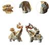 2x Lucky Elephant Statues Novelty Realistic Collection Animal Figurines for Festival Dining Room Bookshelf Indoor Farmhouse