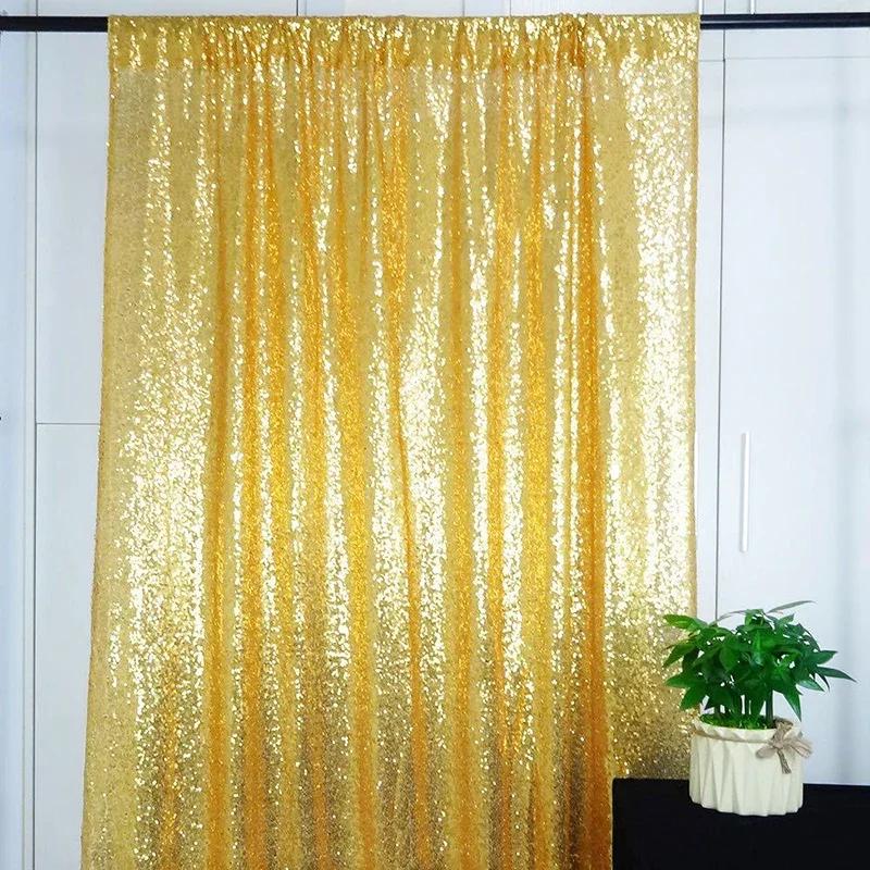 1PC Pink Sequin Backdrop Curtains 2FTx8FT for Wedding Decoration Baby Shower Christmas Halloween Birthday Party Background Drape