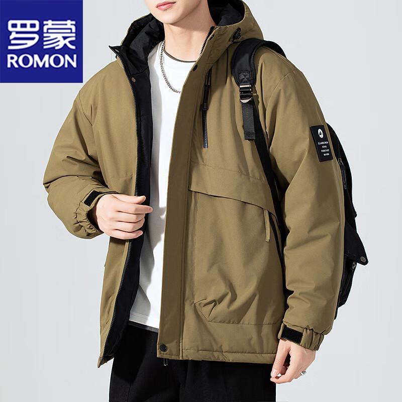 ROMON Men's Hooded Thickened Winter Padded Jacket
